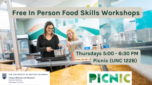 In Person Food Skills Workshops Return!